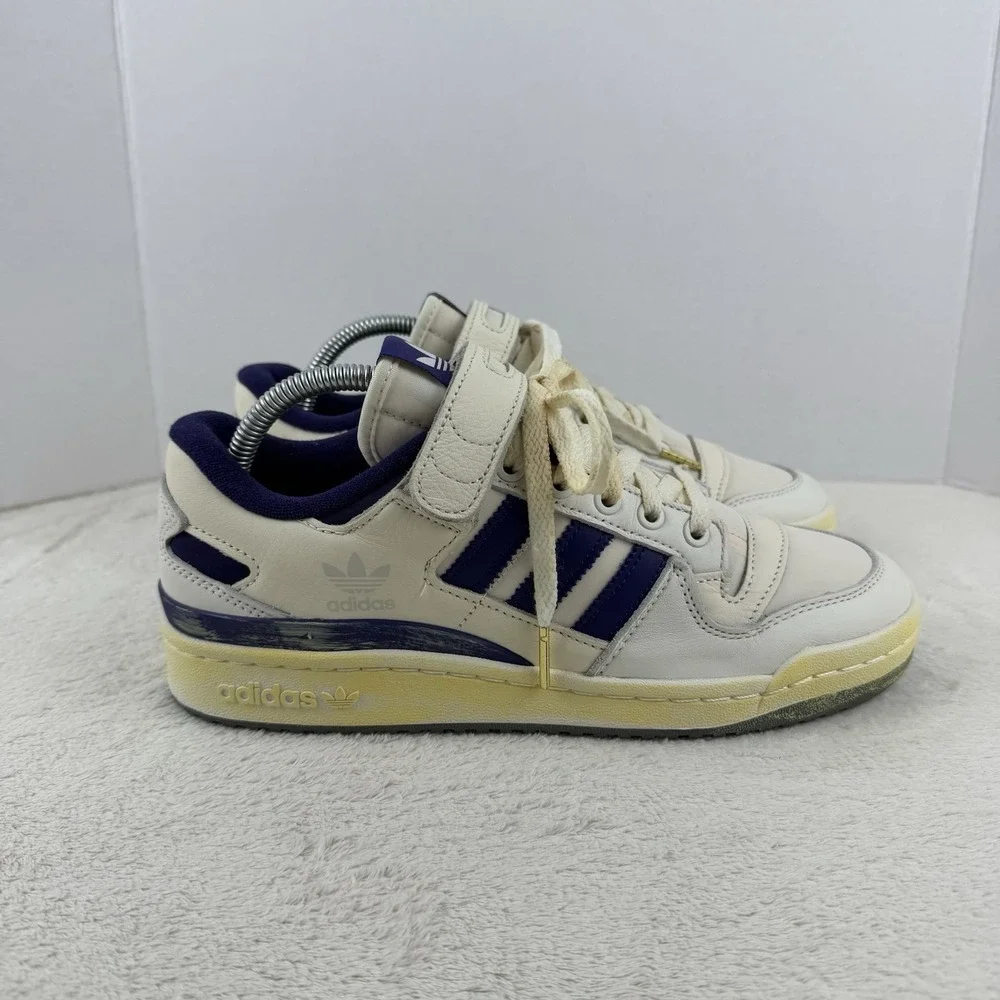 Adidas Originals Forum 84 Low Mens Size‎ 7.5 White Purple Sneaker Shoes HP9542